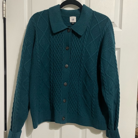 Cabi Peacock Cardigan - Size Large - Picture 2 of 5
